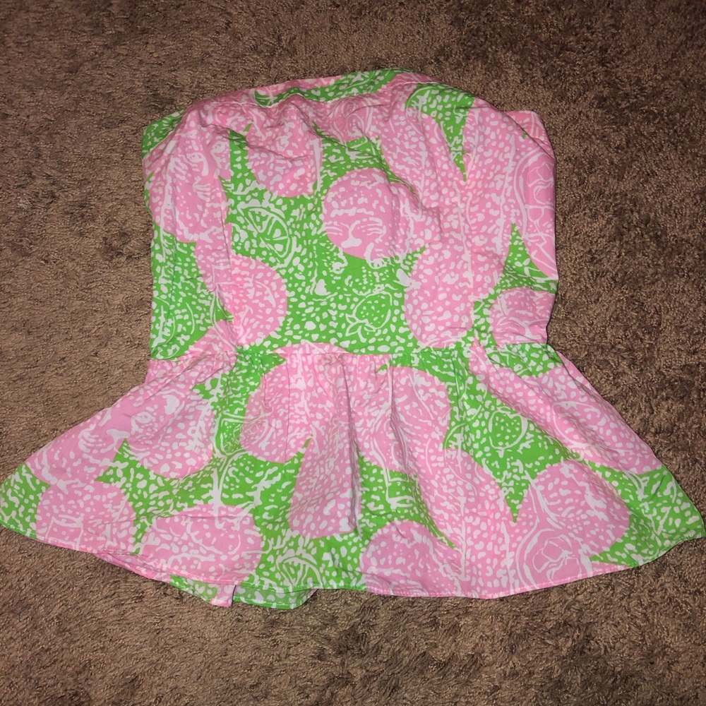 Lilly Pulitzer Peplum Top EUC